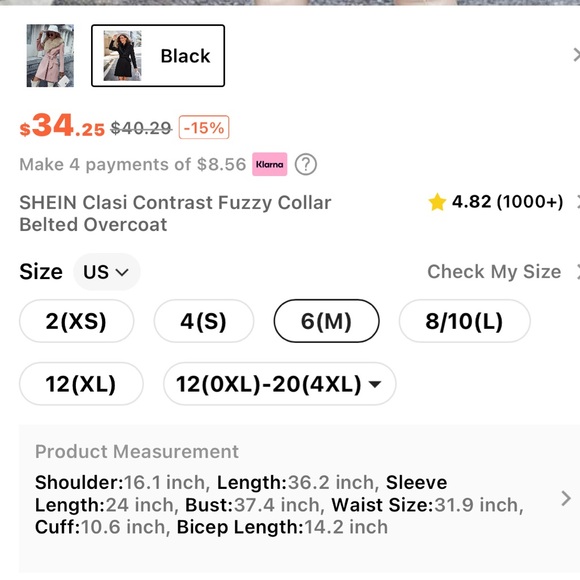 Black jacket with removable fur - Picture 3 of 3